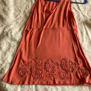 Reba sleeveless beaded top/ tunic